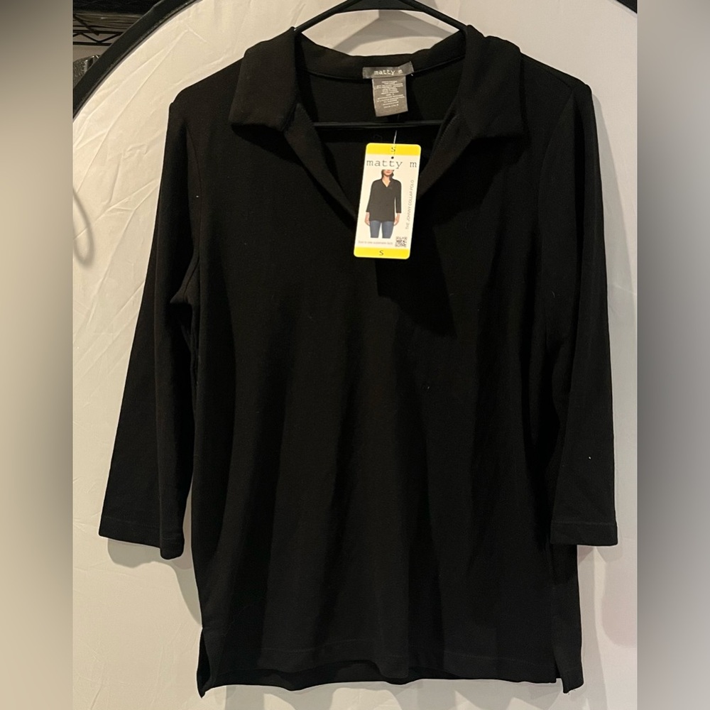 Matty M Classic Black Casual Shirt